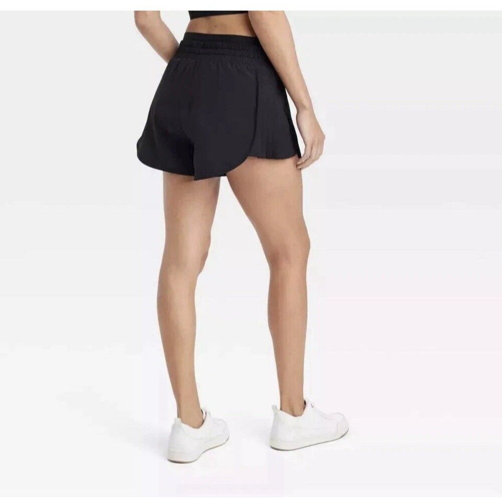 Joylab Women's Black Pleated Sides Shorts Built in Brief pickleball golf Size XS